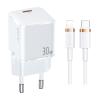 USAMS φορτιστής τοίχου UXTZH02 με καλώδιο Lightning, USB-C 30W, λευκός | Αξεσουάρ κινητών | elabstore.gr