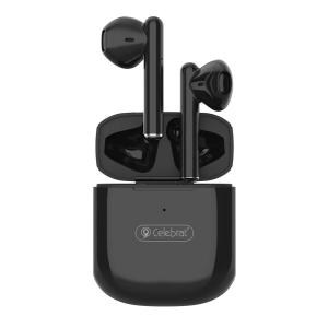CELEBRAT earphones με θήκη φόρτισης W16, True Wireless, μαύρα | Αξεσουάρ κινητών | elabstore.gr