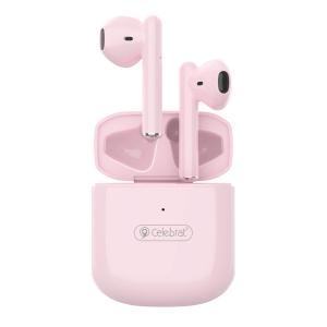CELEBRAT earphones με θήκη φόρτισης W16, True Wireless, ροζ | Αξεσουάρ κινητών | elabstore.gr