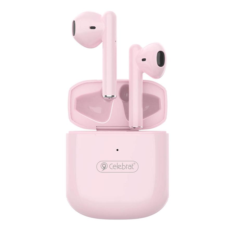CELEBRAT earphones με θήκη φόρτισης W16, True Wireless, ροζ | eLabstore.gr CELEBRAT earphones με θήκη φόρτισης W16, True Wireless, ροζ | Αξεσουάρ κινητών | elabstore.gr