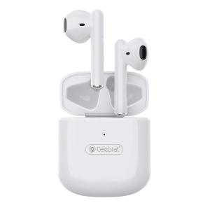 CELEBRAT earphones με θήκη φόρτισης W16, True Wireless, λευκά | Αξεσουάρ κινητών | elabstore.gr