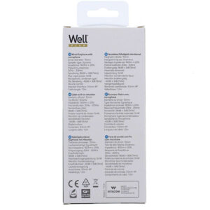 Ακουστικό με μικρόφωνο EP303BK μαύρο Well EARPHONE-EP303BK-WL | Περιφερειακά | elabstore.gr