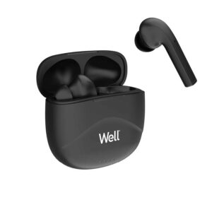 Ακουστικό In-ear Bluetooth GHOSTBK Wireless earphones με docking station μαύρο Well EARPHONE-BT-GHOS | Περιφερειακά | elabstore.gr
