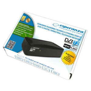 Esperanza αποκωδικοποιητής DVB-T2 H.265/HEVC EV108R | Αξεσουάρ &Περιφερειακά TV | elabstore.gr