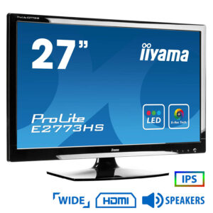 Used Monitor E27732HS IPS LED/Iiyama/27"/1920x1080/Wide/Black/w/Speakers/D-SUB & DVI-D & HDMI | Refurbished | elabstore.gr