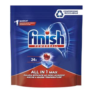FINISH ταμπλέτες πλυντηρίου πιάτων All In One Max, 24τμχ | Οικιακός εξοπλισμός | elabstore.gr