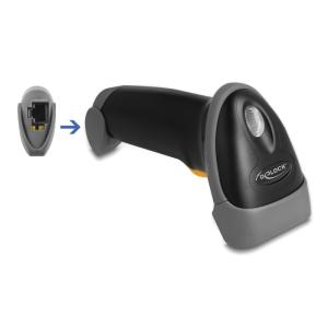 DELOCK USB barcode scanner 1D 90584, με καλώδιο σύνδεσης & βάση, μαύρο | Αναλώσιμα - Είδη Γραφείου | elabstore.gr