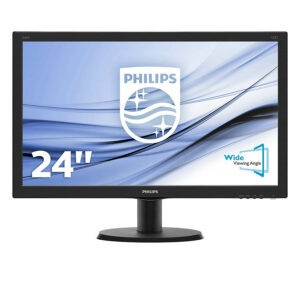 Used Monitor 240V5QDSB IPS/Philips/24"/1920x1080/Wide/Black/D-SUB & DVI-D & HDMI | Refurbished | elabstore.gr