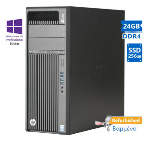 HP Z440 Tower Xeon E5-1630v3(4-Cores)/24GB DDR4/256GB SSD/Nvidia 8GB/DVD/10P Grade A+ Workstation Re | Refurbished | elabstore.gr