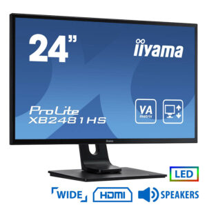 Used Monitor ProLite XB2481HS LED/Iiyama/24"/1920x1080/Black/w/Speakers/D-SUB & DVI-D & HDMI | Refurbished | elabstore.gr
