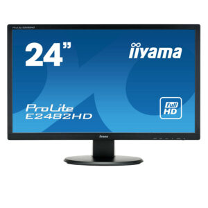 Used Monitor E2482H LED/Iiyama/24"/1920x1080/Wide/Black/w/Speakers/D-SUB & DVI-D | Refurbished | elabstore.gr