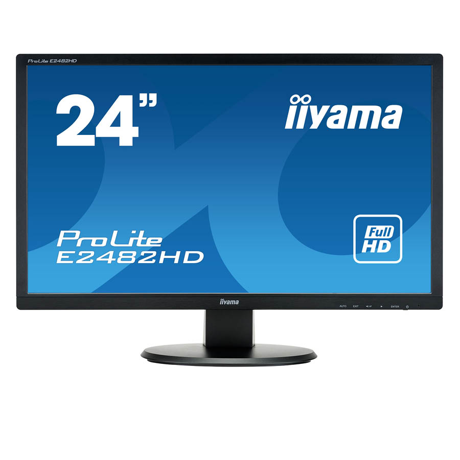 Used Monitor E2482H LED/ Iiyama/ 24"/ 1920x1080/ Wide/ Black/ w/ Speakers/ D-SUB & DVI-D | eLabstore.gr Used Monitor E2482H LED/Iiyama/24"/1920x1080/Wide/Black/w/Speakers/D-SUB & DVI-D | Refurbished | elabstore.gr