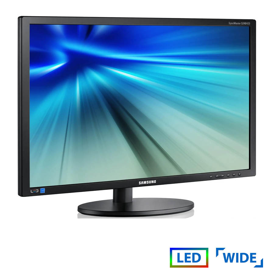 Used (A-) Monitor S24B420BW LED/ Samsung/ 24"/ 1920x1080/ Wide/ Grade A-/ Black/ D-SUB & DVI-D | eLabstore.gr Used (A-) Monitor S24B420BW LED/Samsung/24"/1920x1080/Wide/Grade A-/Black/D-SUB & DVI-D | Refurbished | elabstore.gr