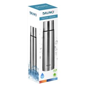 BRUNO θερμός BRN-0069, με καπάκι-κύπελλο, anti-slip, 1000ml, ασημί | Οικιακός εξοπλισμός | elabstore.gr