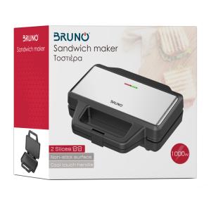 BRUNO τοστιέρα BRN-0077, αντικολλητική επιφάνεια, 1000W | Οικιακός εξοπλισμός | elabstore.gr