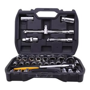 DELI σετ καστάνια με καρυδάκια DL1032, με θήκη, 1/2", Cr-V, 32τμχ | Εργαλεία | elabstore.gr