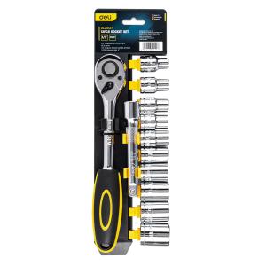 DELI σετ καστάνια με καρυδάκια DL2012T, 45 δόντια, 1/2", 254mm, 12τμχ | Εργαλεία | elabstore.gr