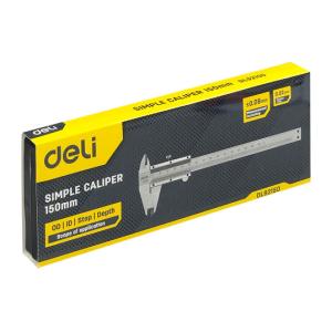 DELI παχύμετρο ακριβείας DL92150 με θήκη μεταφοράς, 150mm, ασημί | Εργαλεία | elabstore.gr