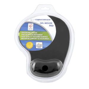 ESPERANZA gel mouse pad EA137K, 230x190x20mm, μαύρο | Συνοδευτικά PC | elabstore.gr