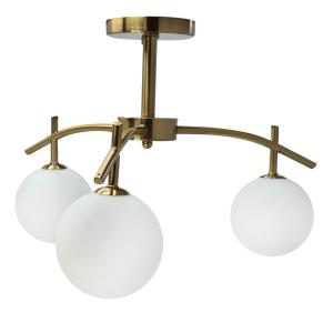 POWERTECH φωτιστικό οροφής HLL-0073, 3x E27, 50cm, μεταλλικό, χρυσό | Φωτισμός | elabstore.gr