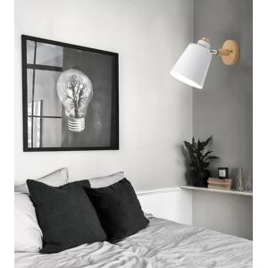 POWERTECH φωτιστικό τοίχου HLL-0075, E27, Φ13, μεταλλικό, λευκό | Φωτισμός | elabstore.gr