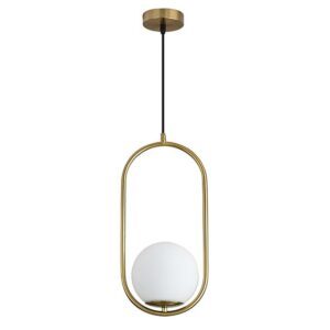 POWERTECH φωτιστικό οροφής HLL-0093, E27, 25x51cm, μεταλλικό, χρυσό | Φωτισμός | elabstore.gr