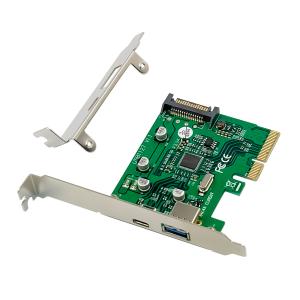 POWERTECH κάρτα επέκτασης PCIe σε USB 3.1 & USB-C ST618, ASM1142 | PC & Αναβάθμιση | elabstore.gr
