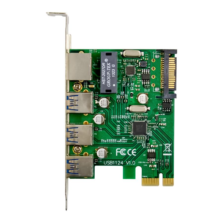 POWERTECH κάρτα επέκτασης PCIe σε USB 3.0 & GbE LAN ST642, VL805&RTL8153 | eLabstore.gr POWERTECH κάρτα επέκτασης PCIe σε USB 3.0 & GbE LAN ST642, VL805&RTL8153 | PC & Αναβάθμιση | elabstore.gr
