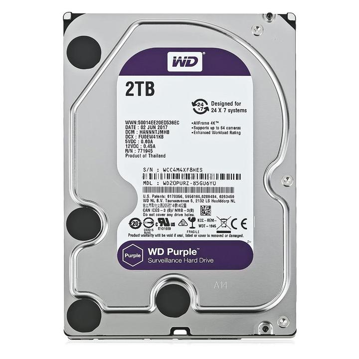 WD σκληρός δίσκος 3.5" Purple Surveillance 2TB, 256MB, 5400RPM, SATA III | eLabstore.gr WD σκληρός δίσκος 3.5" Purple Surveillance 2TB, 256MB, 5400RPM, SATA III | PC & Αναβάθμιση | elabstore.gr