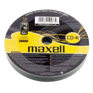 MAXELL CD-R 624034-41, 700ΜΒ, 80min, 52x speed, spindle pack 10τμχ | Αναλώσιμα - Είδη Γραφείου | elabstore.gr