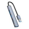 ORICO USB hub AH-A12F, 3x USB θύρες, Micro SD θύρα, γκρι | Συνοδευτικά PC | elabstore.gr
