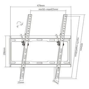 UNIBRACKET επιτοίχια βάση BZ01-41, για οθόνη 32"-55", 35kg | Εικόνα & Ήχος | elabstore.gr