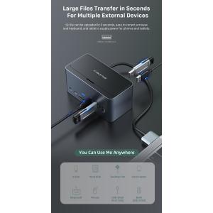 CABLETIME docking station DOCK162 με θήκη SSD, 15 θύρες, γκρι | eLabstore.gr