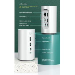 CABLETIME docking station DOCK91 με καθαριστή αέρα, 9 θύρες, λευκό | eLabstore.gr