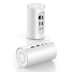 CABLETIME docking station DOCK91 με καθαριστή αέρα, 9 θύρες, λευκό | Συνοδευτικά PC | elabstore.gr