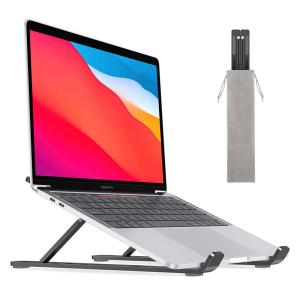 Μεταλλική βάση για laptop CT-LS01-AB, 15.6", ρυθμιζόμενο ύψος, μαύρη | Αξεσουάρ για Laptop | elabstore.gr