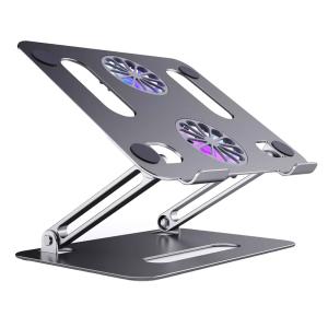 Βάση & ψύξη laptop CT-LS05-AG 11-17", 2x Fan, πτυσσόμενη, γκρι | Αξεσουάρ για Laptop | elabstore.gr