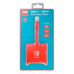 USB-C hub SHUB31 για Nintendo Switch, USB/HDMI 4K/USB-C PD 100W, κόκκινο | Συνοδευτικά PC | elabstore.gr