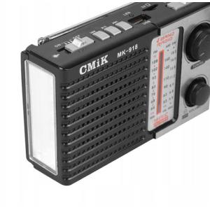 SMIC φορητό ραδιόφωνο & ηχείο MK-918 με φακό, BT/USB/TF/AUX, μαύρο | Εικόνα & Ήχος | elabstore.gr