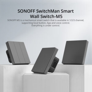 SONOFF smart διακόπτης M5-2C-86, διπλός, WiFi, γκρι | Εργαλεία | elabstore.gr