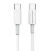 POWERTECH καλώδιο USB-C PTR-0108, 65W, PD, 1m, λευκό | Αξεσουάρ κινητών | elabstore.gr