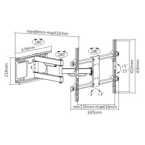 ITECHMOUNT επιτοίχια βάση PTRB-77, για οθόνη 37"-70", 60kg | eLabstore.gr ITECHMOUNT επιτοίχια βάση PTRB-77, για οθόνη 37"-70", 60kg | Εικόνα & Ήχος | elabstore.gr