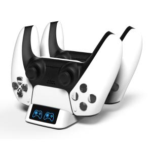 ROAR βάση φόρτισης gamepad RR-0019 για 2x PS5 DualSense, λευκή | Συνοδευτικά PC | elabstore.gr