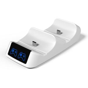 ROAR βάση φόρτισης gamepad RR-0019 για 2x PS5 DualSense, λευκή | Συνοδευτικά PC | elabstore.gr