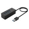 ORICO USB hub W5P-U3, 4x USB θύρες, 5Gbps, μαύρο | Συνοδευτικά PC | elabstore.gr