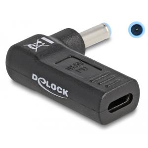 DELOCK αντάπτορας τροφοδοσίας 60004, USB-C σε HP 4.5x3mm, 90°, μαύρος | Αξεσουάρ για Laptop | elabstore.gr