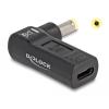 DELOCK αντάπτορας τροφοδοσίας 60006, USB-C σε HP 4.8x1.7mm, 90°, μαύρος | Αξεσουάρ για Laptop | elabstore.gr