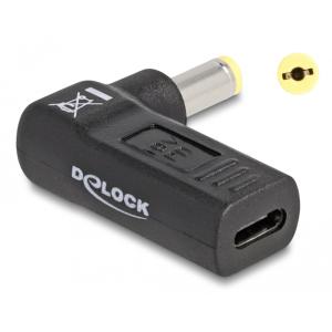 DELOCK αντάπτορας τροφοδοσίας 60009 USB-C σε Acer 5.5x1.7mm, 90°, μαύρος | Αξεσουάρ για Laptop | elabstore.gr