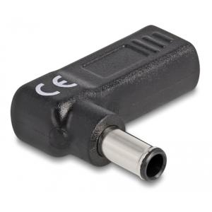 DELOCK αντάπτορας τροφοδοσίας 60014, USB-C σε Sony 6x4.3mm, 90°, μαύρος | Αξεσουάρ για Laptop | elabstore.gr