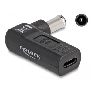 DELOCK αντάπτορας τροφοδοσίας 60014, USB-C σε Sony 6x4.3mm, 90°, μαύρος | Αξεσουάρ για Laptop | elabstore.gr